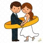 Pareja de casados PNG ai