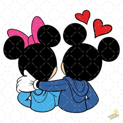 Pareja Mickey Minnie PNG ai