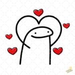 Flork romántico corazones PNG ai
