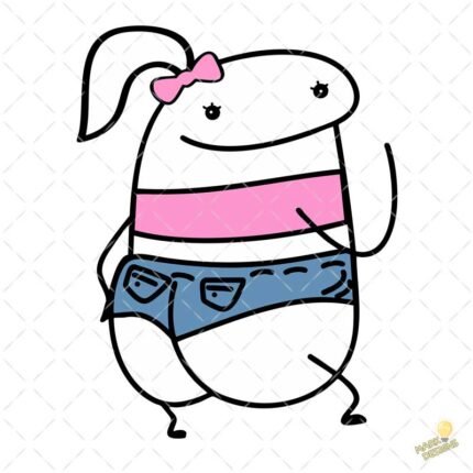 Chica flork coqueta PNG ai