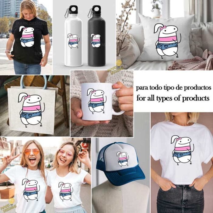 Chica flork coqueta PNG ai