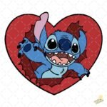 Stitch san Valentín en PNG ai
