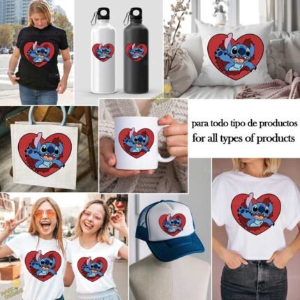 Stitch san Valentín en PNG ai