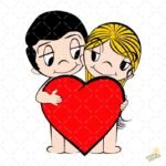 Love is san Valentín PNG ai