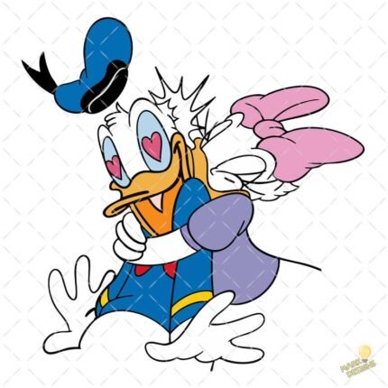 Pato Donald y Daisy san Valentín PNG ai