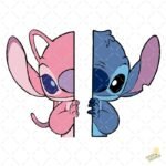 Stitch romanticos PNG ai