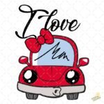 Auto love san Valentín PNG ai