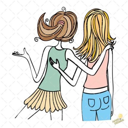 Mejores amigas PNG ai