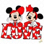 Mickey Minnie Love PNG ai