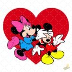 Corazón Mickey y Minnie PNG ai