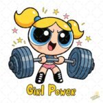 Burbuja Powerlifting Girl Power - Diseño Gym Vector Free