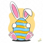 Conejito Escondido en Huevo de Pascua – Diseño Vectorial y PNG 4K