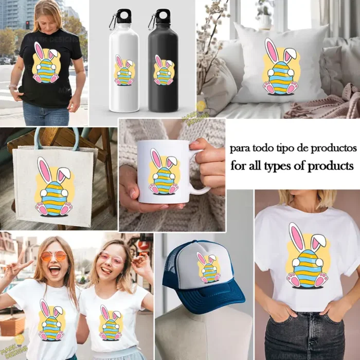 Conejito Escondido en Huevo de Pascua – Diseño Vectorial y PNG 4K