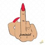 Dedo Medio Feminista con Tatuaje - Diseño Vectorial y PNG 4K
