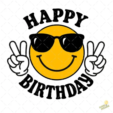 Emoji Happy Birthday Paz y Amor – Descarga Gratis en AI SVG PNG 4K