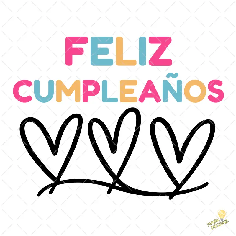 Feliz Cumpleaños Colorido con Corazones – Diseño Vectorial y PNG 4K Feliz Cumpleaños Colorido con Corazones – Diseño Vectorial y PNG 4K