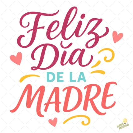 Feliz Día de la Madre con Corazones – Diseño Vectorial y PNG 4K