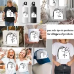 Flork Mamá e Hijo Abrazo con Corazones – Diseño Vectorial y PNG 4K