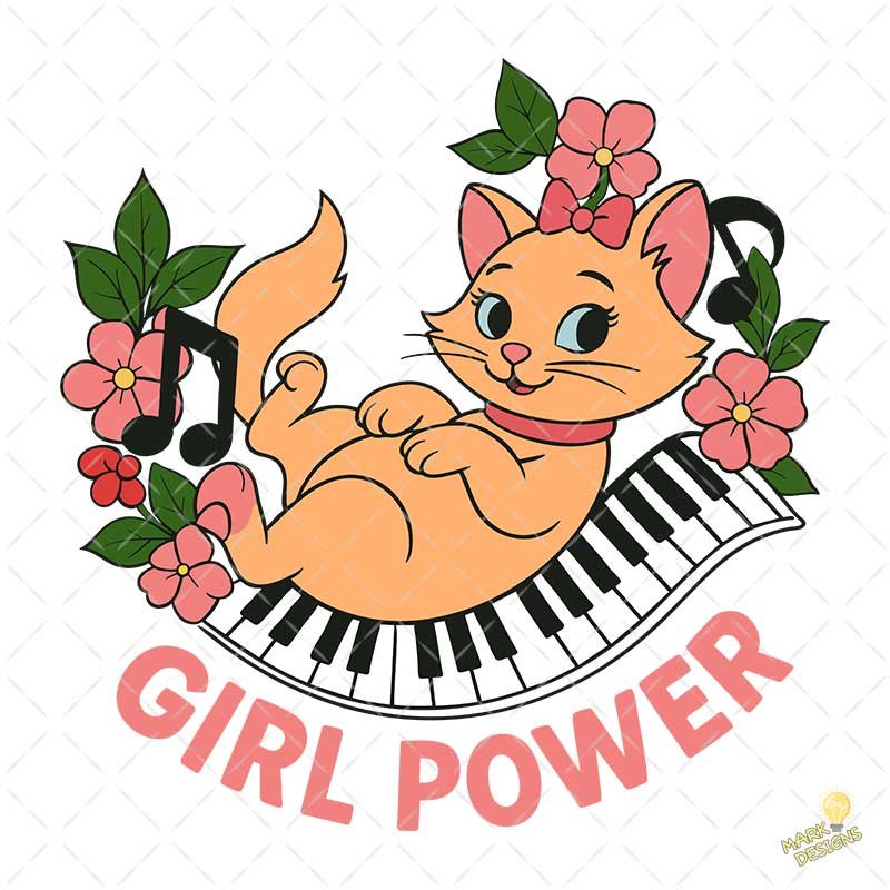Gatita Marie Piano Girl Power - Diseño Vectorial Musical y PNG 4K Gatita Marie Piano Girl Power - Diseño Vectorial Musical y PNG 4K
