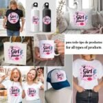 Girl Power Circular con Labios y Rayos - Diseño Vectorial y PNG 4K - Image 2