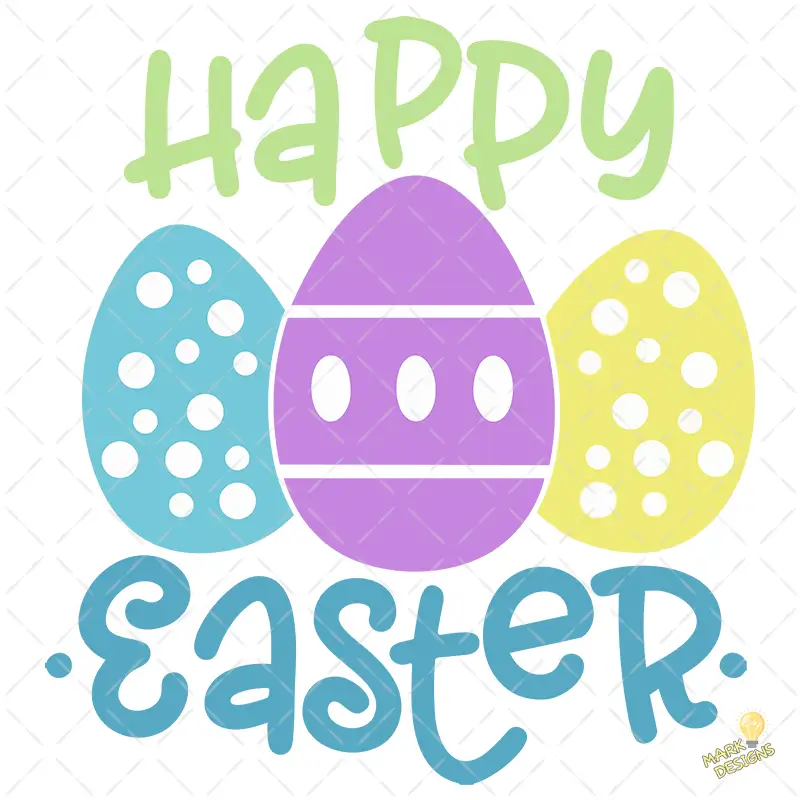 Happy Easter con Huevos Pastel Decorados – Diseño Vectorial y PNG 4K Happy Easter con Huevos Pastel Decorados – Diseño Vectorial y PNG 4K