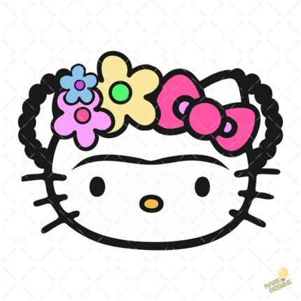 Hello Kitty Frida Kahlo - Diseño Vectorial Kawaii y PNG 4K