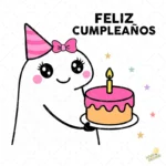 Ilustración Deformito Happy Birthday Femenino – Descarga Gratuita