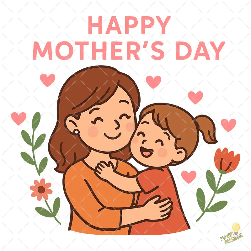Ilustración Madre e Hija con Corazones Rosa - Formato AI SVG PNG 4K Ilustración Madre e Hija con Corazones Rosa - Formato AI SVG PNG 4K