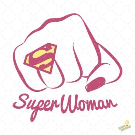 Ilustración Mujer Fuerte Super Woman - Formato AI SVG PNG 4K