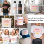 Letras Happy Mother's Day con Corazoncitos – Formato AI SVG PNG 4K - Image 2