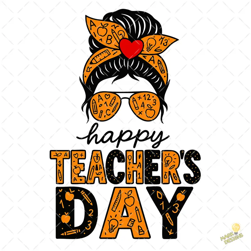 Maestra Messy Bun con Gafas y Útiles Escolares – Vector y PNG 4K Maestra Messy Bun con Gafas y Útiles Escolares – Vector y PNG 4K