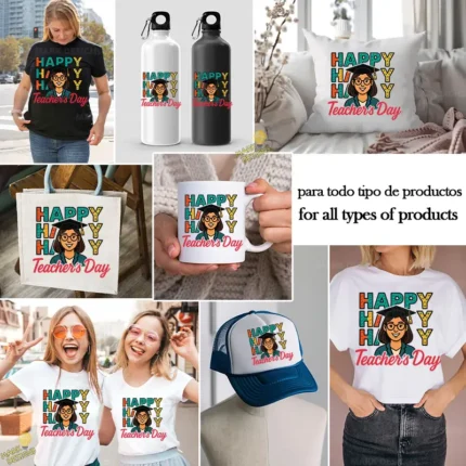 Maestra con Birrete Happy Teacher's Day – Diseño Vectorial y PNG 4K