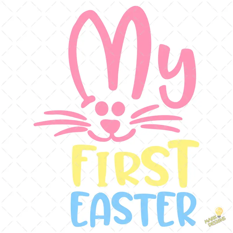 My First Easter con Carita de Conejo Rosa – Diseño Vectorial Gratis y PNG 4K My First Easter con Carita de Conejo Rosa – Diseño Vectorial Gratis y PNG 4K