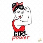 Rosie the Riveter Girl Power - Diseño Clásico Vector y PNG 4K