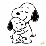 Snoopy con Pequeño Snoopy Abrazo Día del Padre – Vector Gratis y PNG 4K