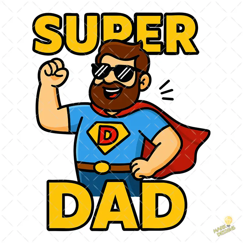 Super Dad Héroe con Capa y Gafas de Sol – Diseño Vectorial y PNG 4K Super Dad Héroe con Capa y Gafas de Sol – Diseño Vectorial y PNG 4K