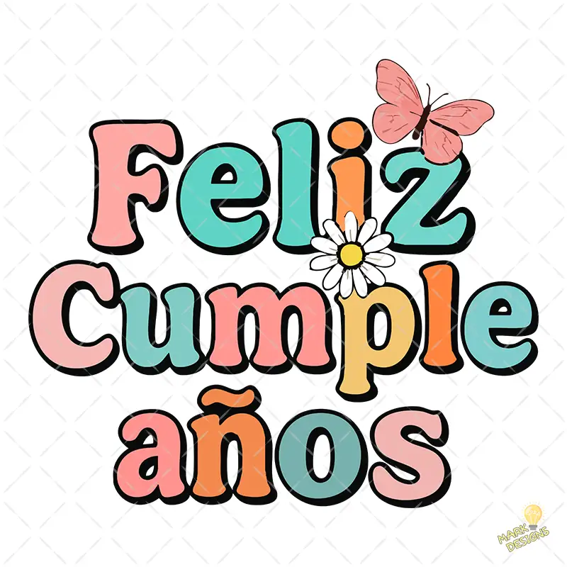 Vector Feliz Cumpleaños Colores Pastel con Margarita - Ilustración 4K Vector Feliz Cumpleaños Colores Pastel con Margarita - Ilustración 4K