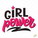 Vector Girl Power Rosa y Negro - Ilustración 4K para DTF y Camisetas
