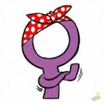 Vector Girl Power Símbolo Femenino - Ilustración 4K para DTF y Stickers