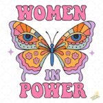 Vector Mariposa con Ojos Girl Power - Ilustración 4K para DTF y Stickers
