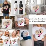 Vector Olive Oyl Heart Hands - Ilustración 4K para DTF y Stickers