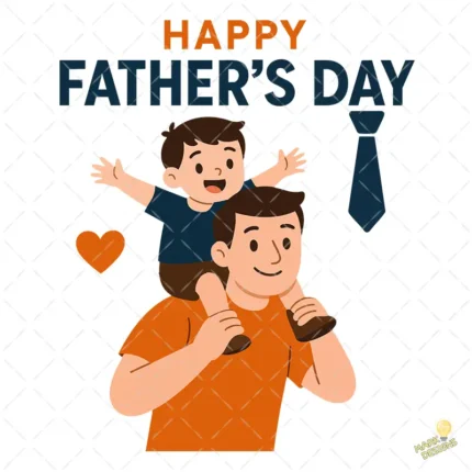 Vector Padre e Hijo con Corazón – Ilustración Gratis para DTF y Stickers