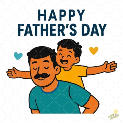 Vector Padre e Hijo con Corazones – Ilustración 4K para DTF y Stickers