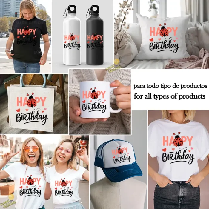 Vector Vaquita de San Antonio Cumpleaños – Ilustración 4K para Stickers