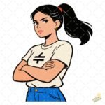 chica latina estilo comic empoderada vectores
