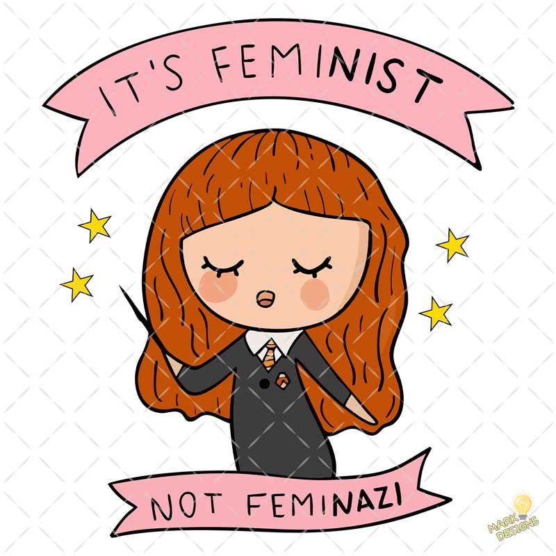 chica-maga-kawaii-feminista-vector-premium chica maga kawaii feminista vector premium