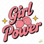 girl power boxing gloves vector 4k