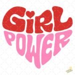 logo girl power corazon vector 4k