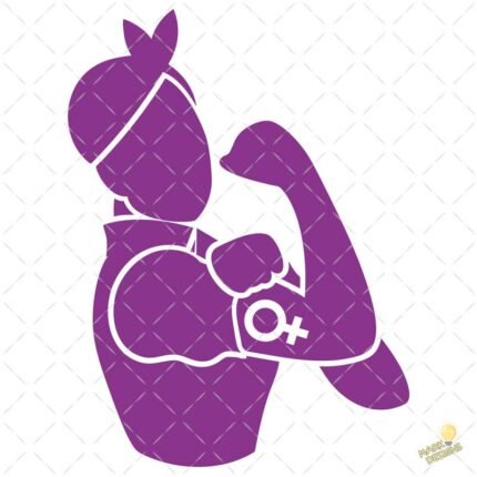 silueta mujer fuerte feminismo vector