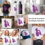 silueta mujer fuerte feminismo vector